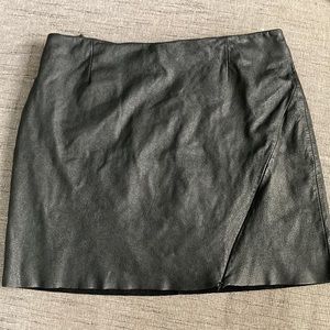 NWOT Lane Bryant Leather Skirt Asymmetric Zip 18